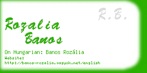 rozalia banos business card